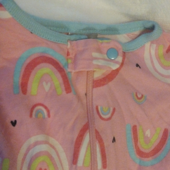 Pink Rainbow Footies with Cozy Full-Body Design​ - Picture 3 of 6